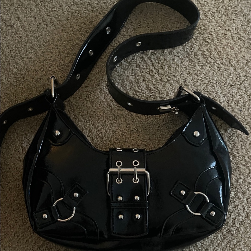 Black Buckle Accent Women's Bag